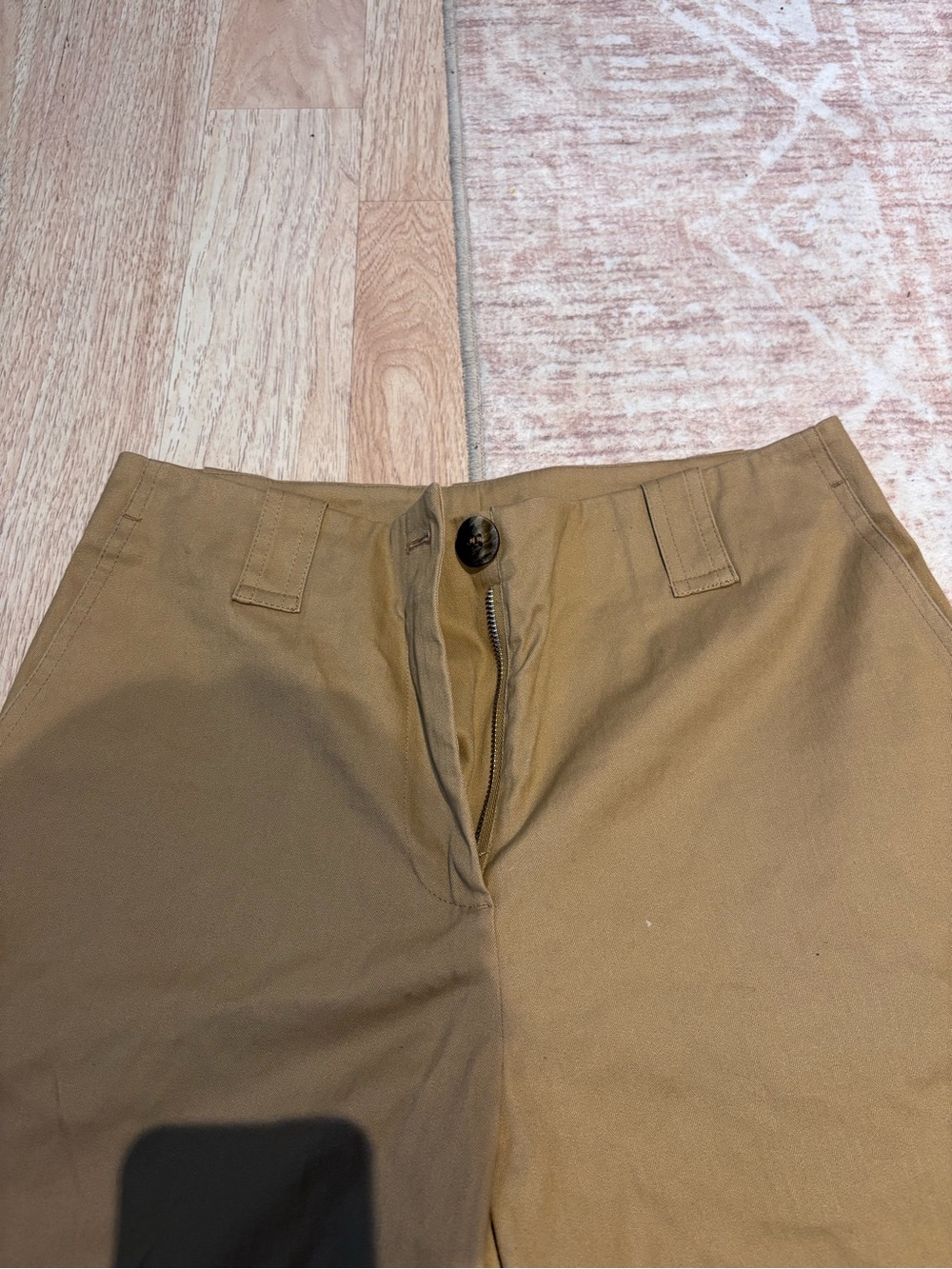 GANNI Herringbone cotton-blend wide-leg pants size 36 - Picture 5 of 9